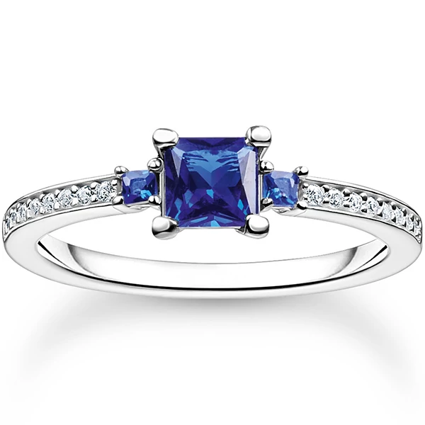 Thomas Sabo kék köves gyűrű - TR2402-166-32-52