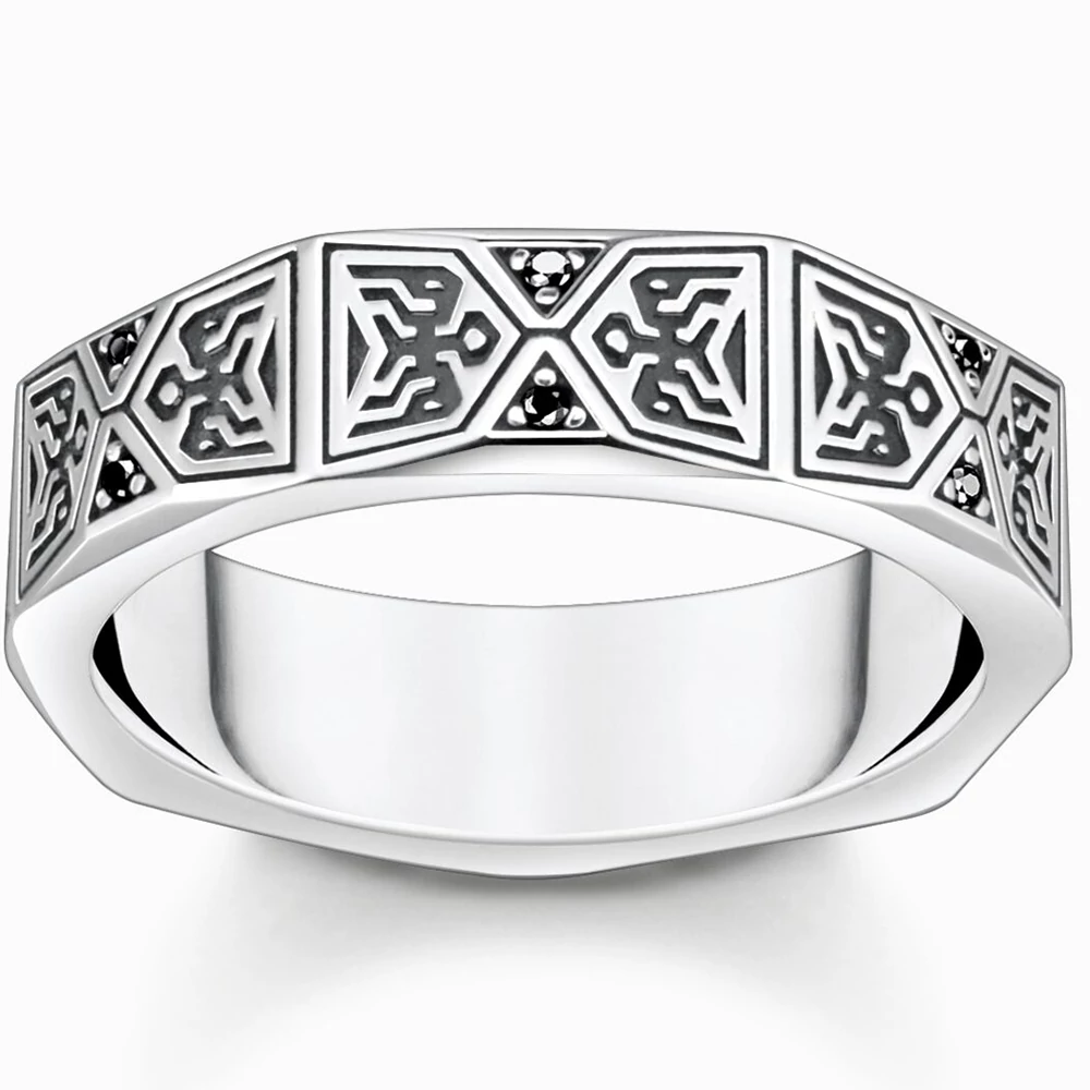 Thomas Sabo ezüst gyűrű csiszolt mintával  - TR2432-643-11-50