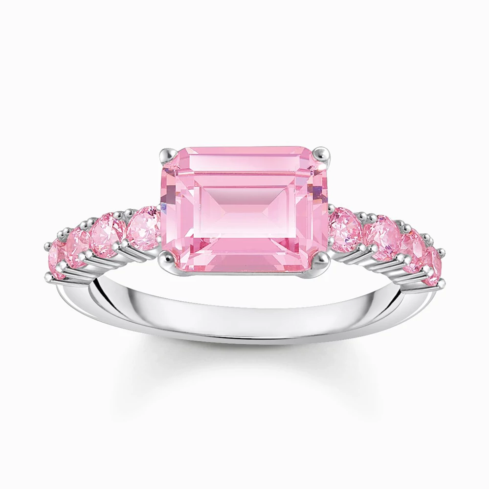 Thomas Sabo pink cirkónia kristály gyűrű - TR2451-051-9-48