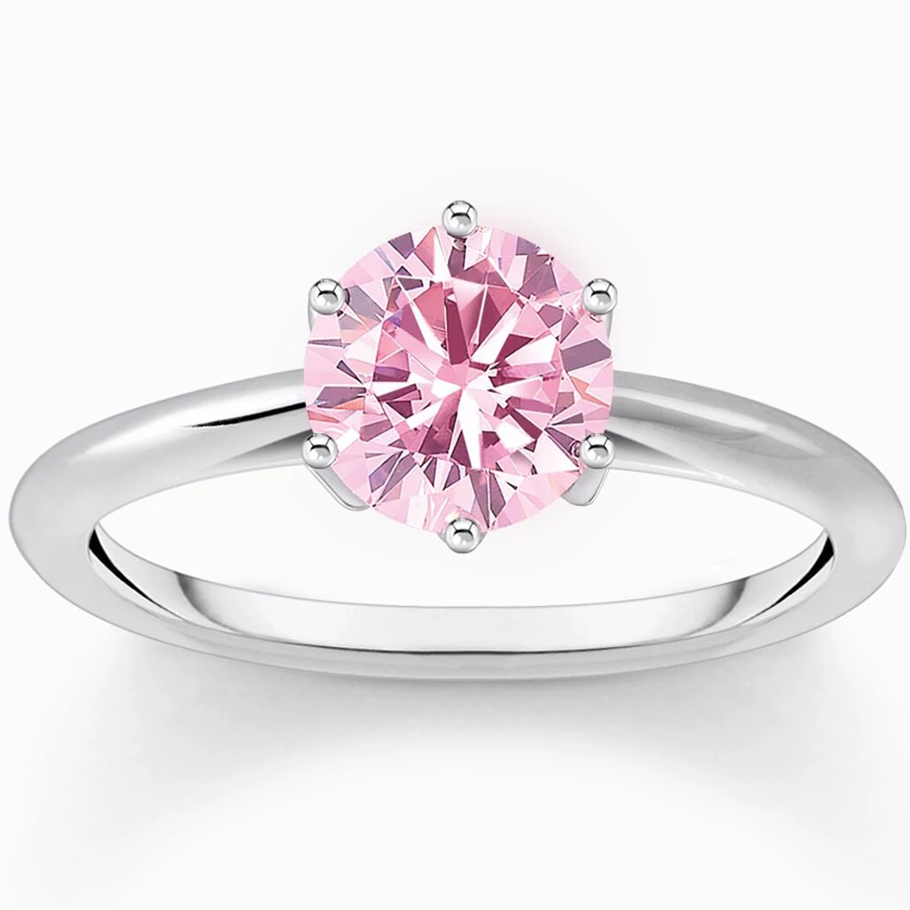 Thomas Sabo gyűrű rózsaszín cirkónia kővel - TR2474-051-9-50