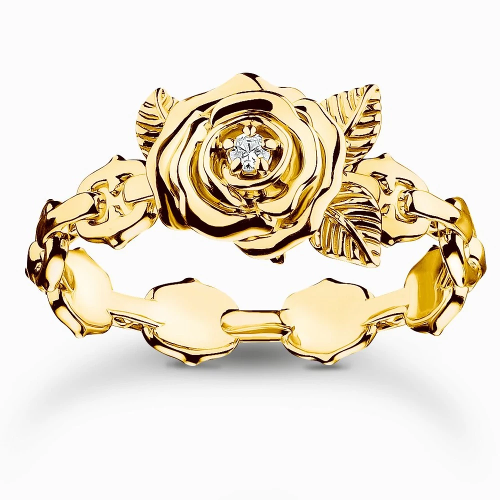 Thomas Sabo aranyozott rózsa románc gyűrű - TR2482-414-39-48