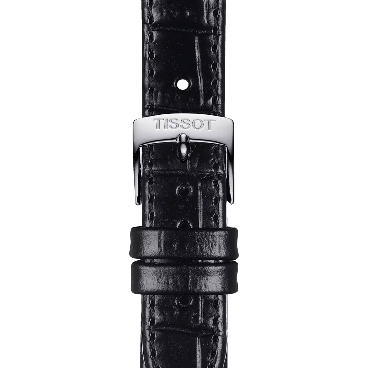 Tissot fekete bőr óraszíj 15 mm