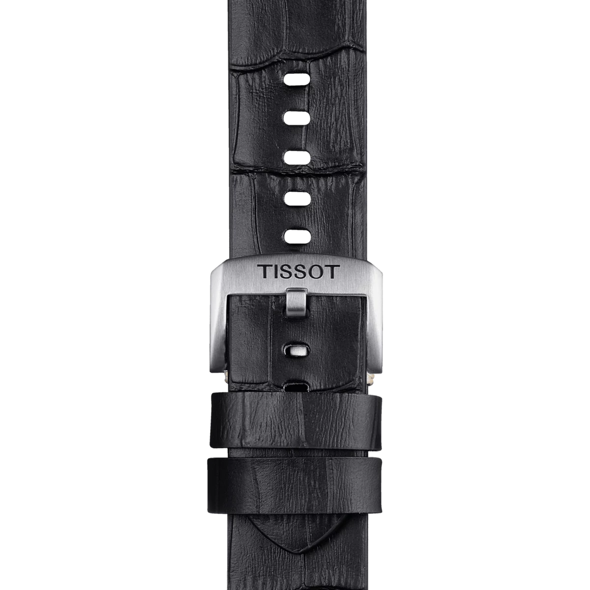 Tissot fekete bőr óraszíj 22 mm