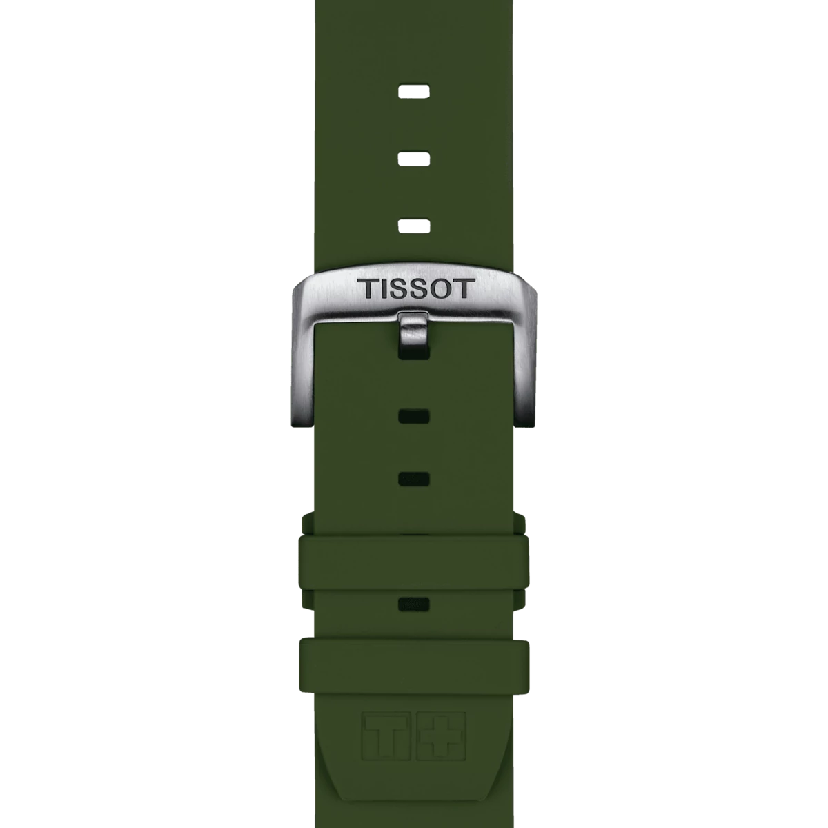 Tissot zöld szilikon óraszíj 22 mm