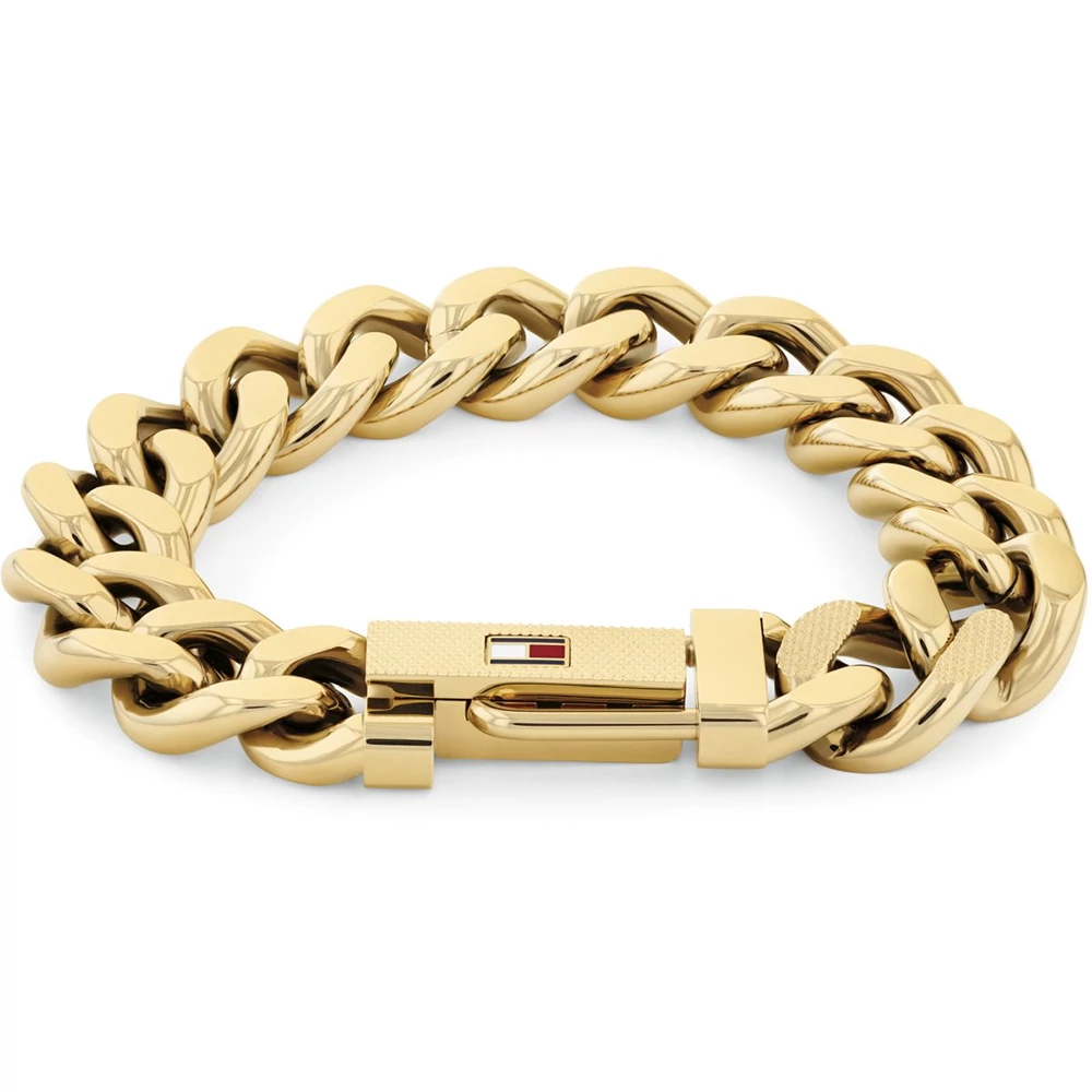 Tommy Hilfiger férfi karkötő sárga arany színű láncszemekből - 2790638  - Wild