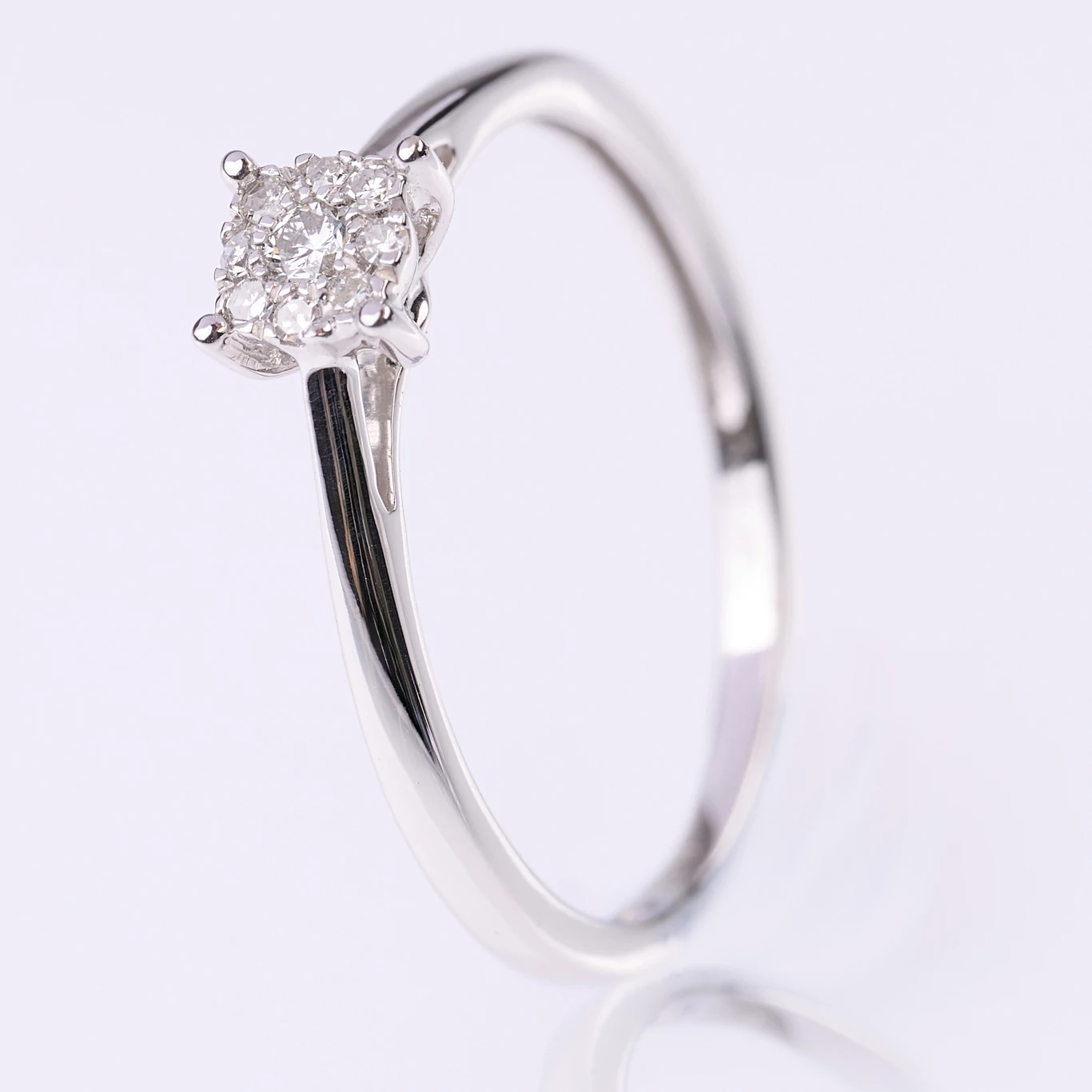 Velekey Diamond gyémánt eljegyzési gyűrű 0.09ct. - BRC06782W-53