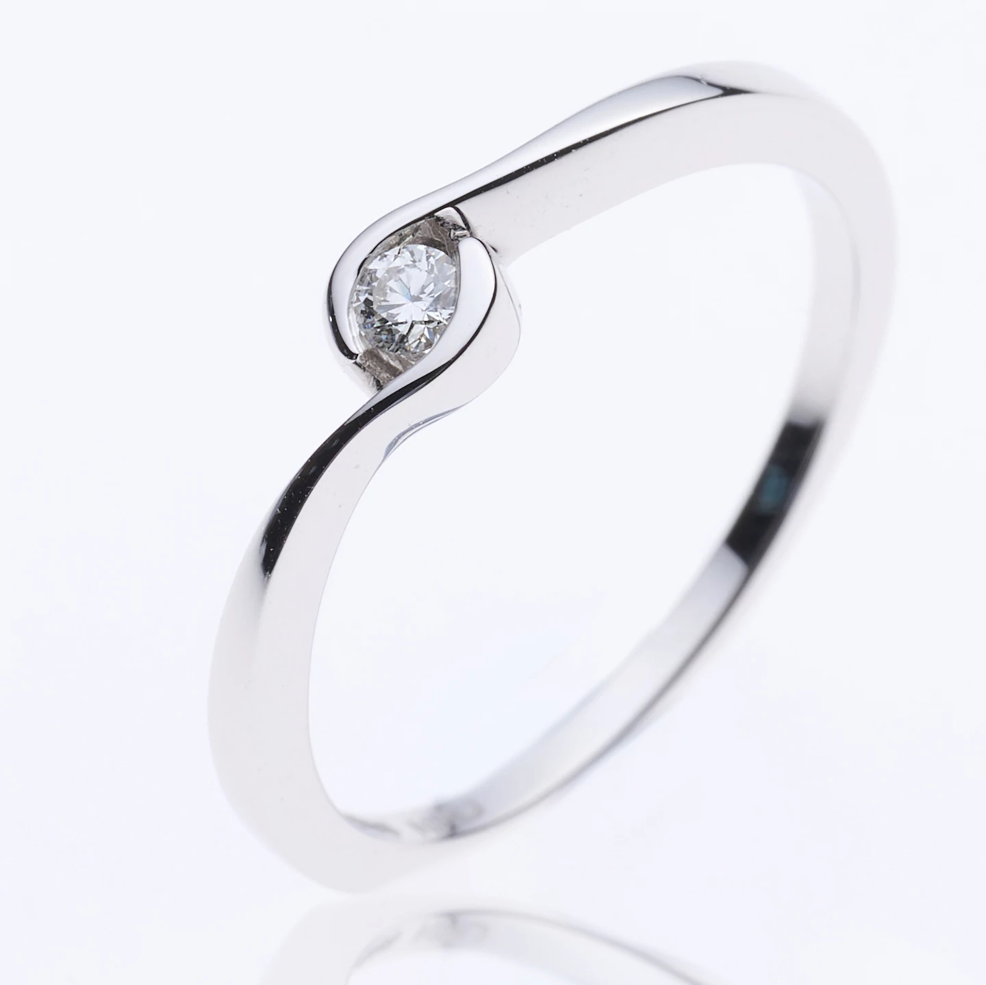 Velekey Diamond gyémánt eljegyzési gyűrű 0,12 ct. - BRCORR04973AW-50