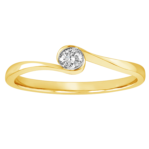 Velekey Diamond gyémánt eljegyzési gyűrű 0,12 ct. - BRCORR04973AY-50