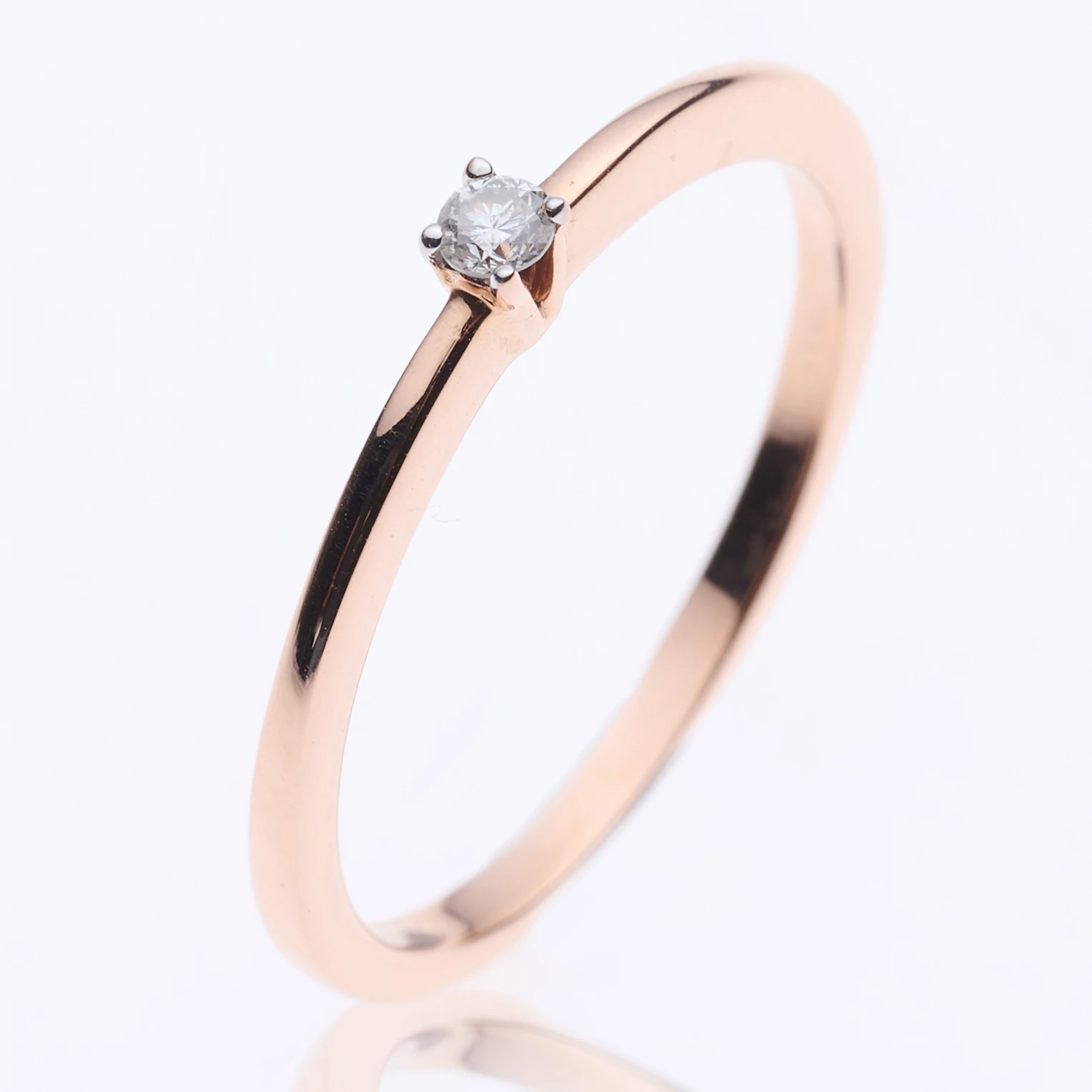 Velekey Diamond gyémánt eljegyzési gyűrű 0.06ct. - BRCORR05165R-55