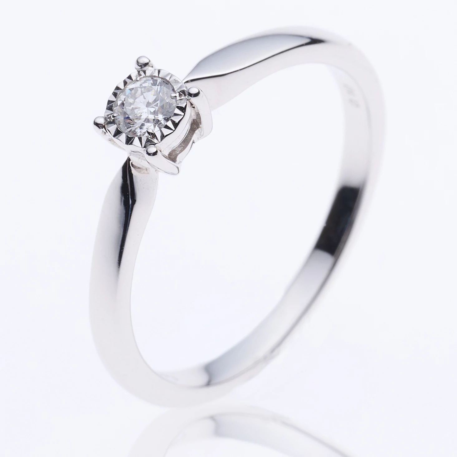 Velekey Diamond gyémánt eljegyzési gyűrű 0,10 ct. - BRI23570W-48