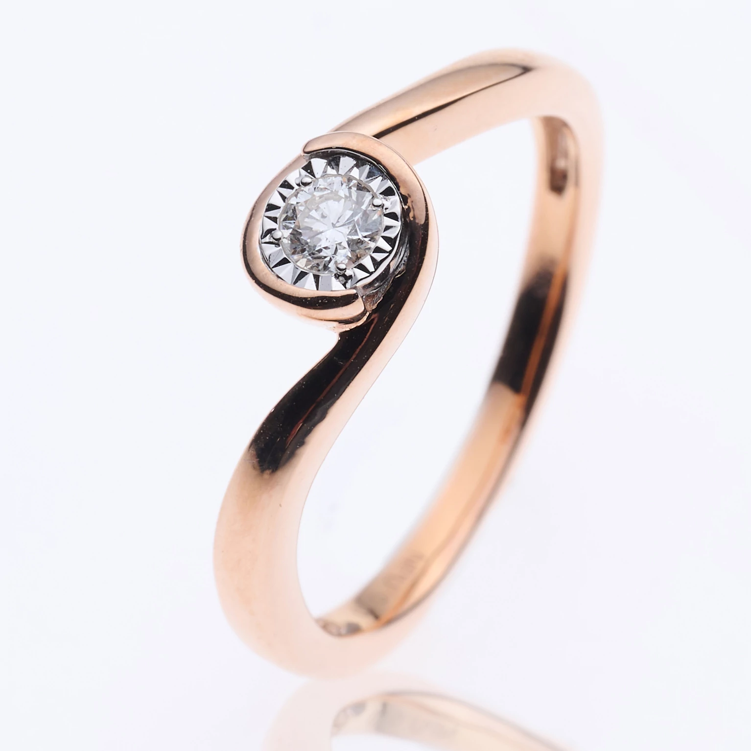 Velekey Diamond gyémánt eljegyzési gyűrű 0,10 ct. - BRI25548R-50