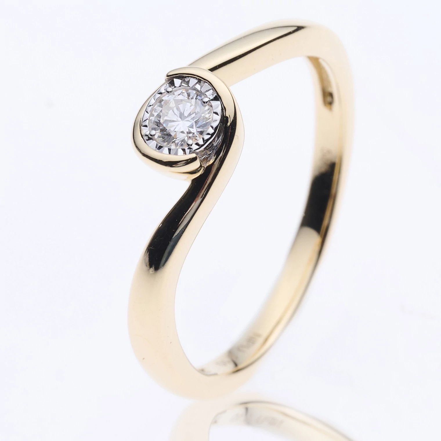 Velekey Diamond gyémánt eljegyzési gyűrű 0,10 ct. - BRI25548Y-48