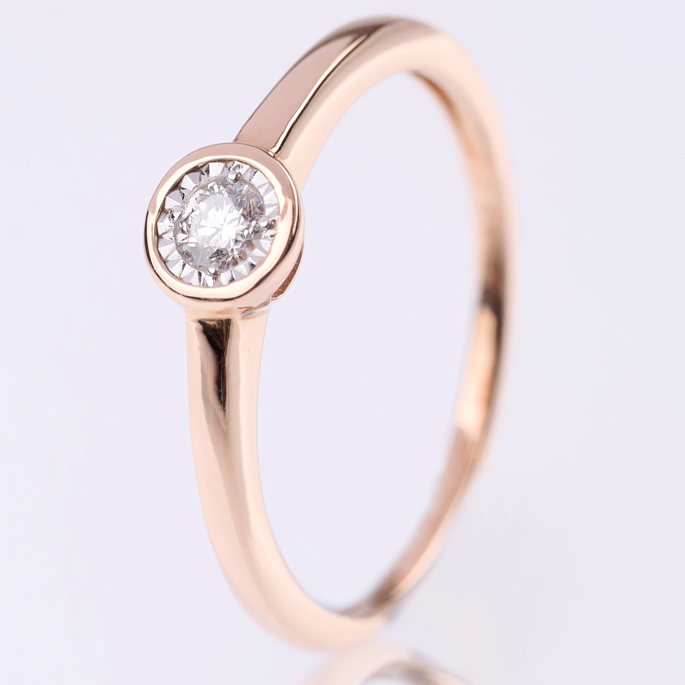 Velekey Diamond gyémánt eljegyzési gyűrű 0,10 ct. - BRI25828R-55