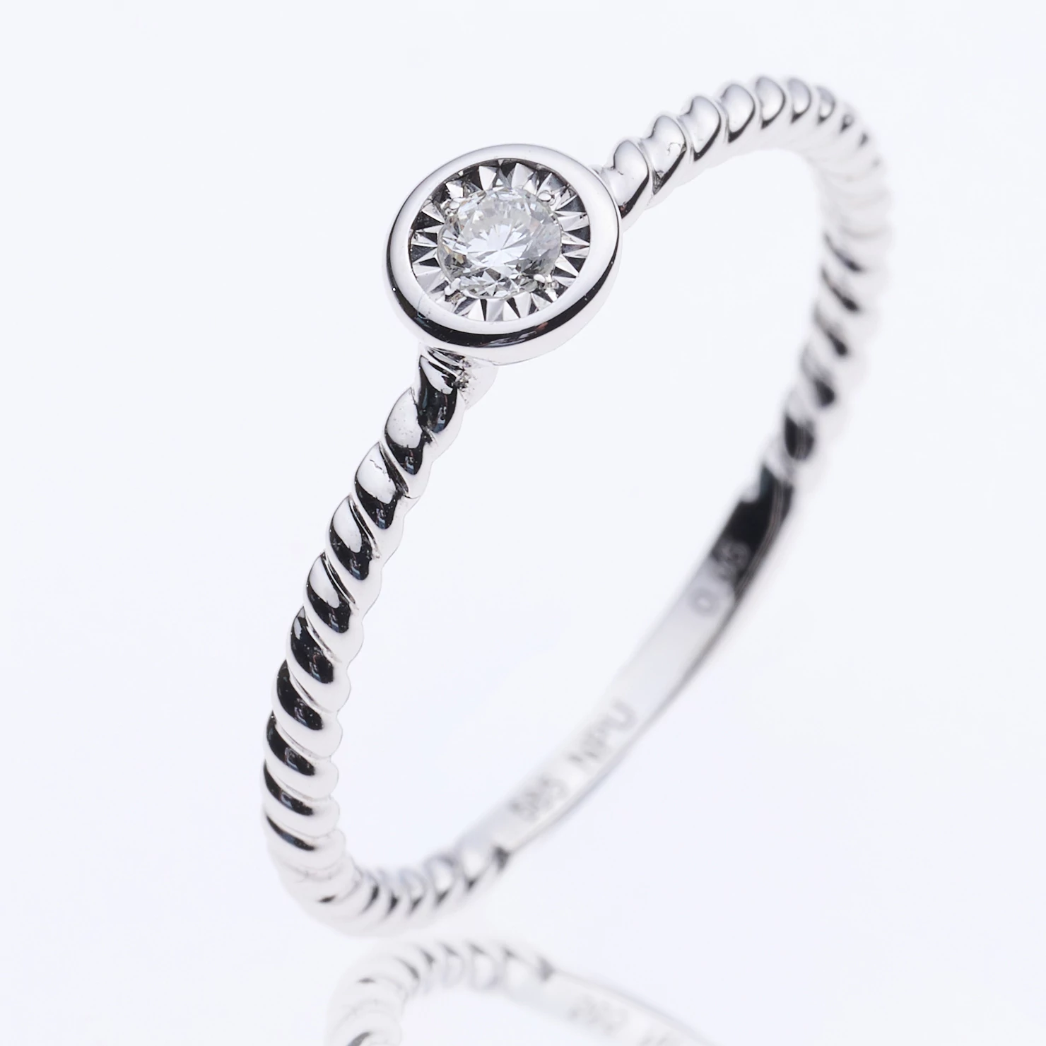 Velekey Diamond gyémánt eljegyzési gyűrű 0.05ct. - BRI29001AW-51