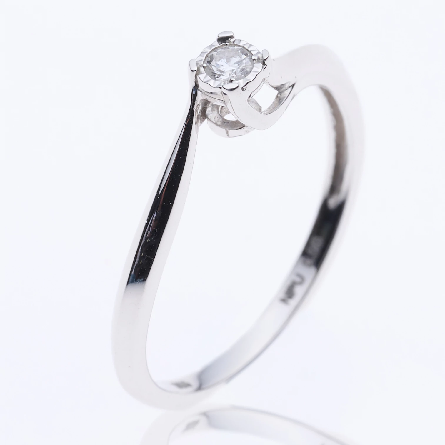Velekey Diamond gyémánt eljegyzési gyűrű 0.05ct. - BRI29314W-48