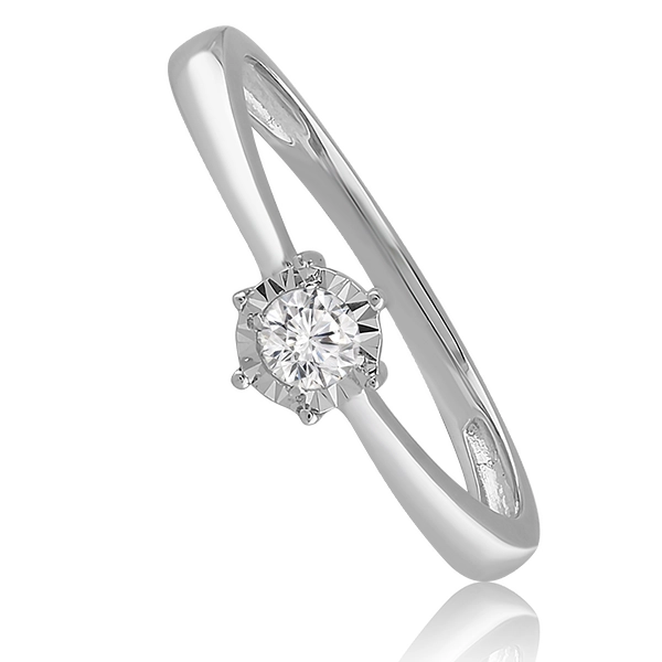 Velekey Diamond gyémánt eljegyzési gyűrű 0,10 ct. - BRI31629W-52