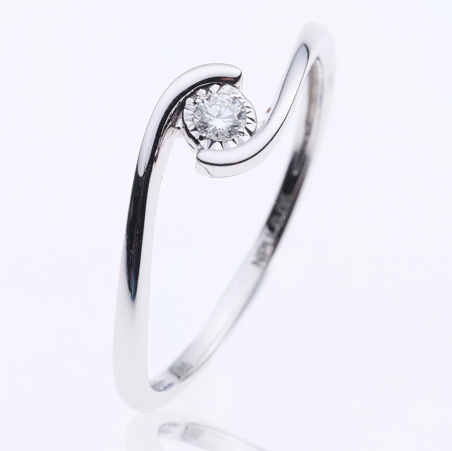 Velekey Diamond gyémánt eljegyzési gyűrű 0.05ct. - BRI31643W-51