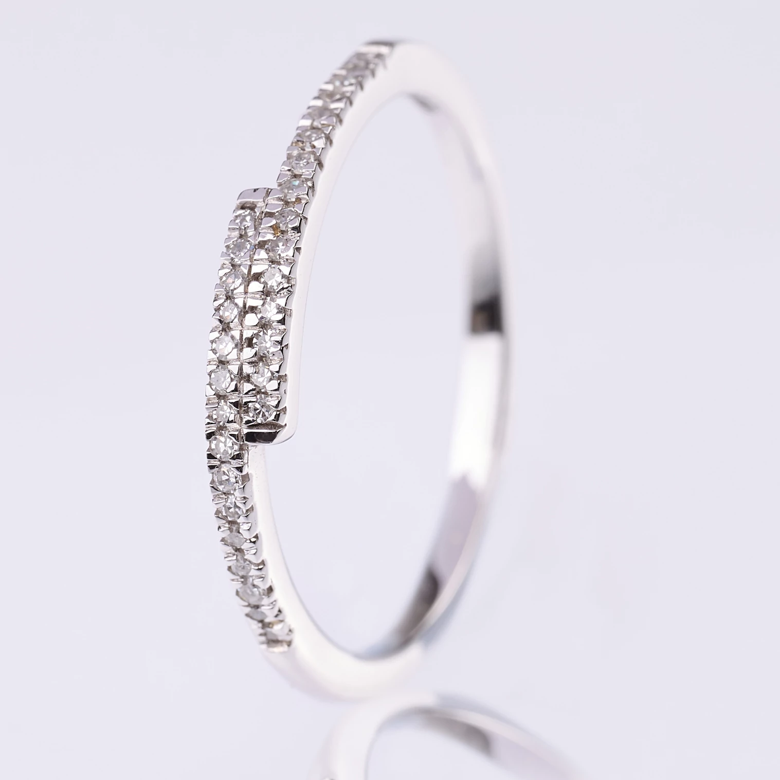 Velekey Diamond gyémánt eljegyzési gyűrű 0.08ct. - BRI32564W-55