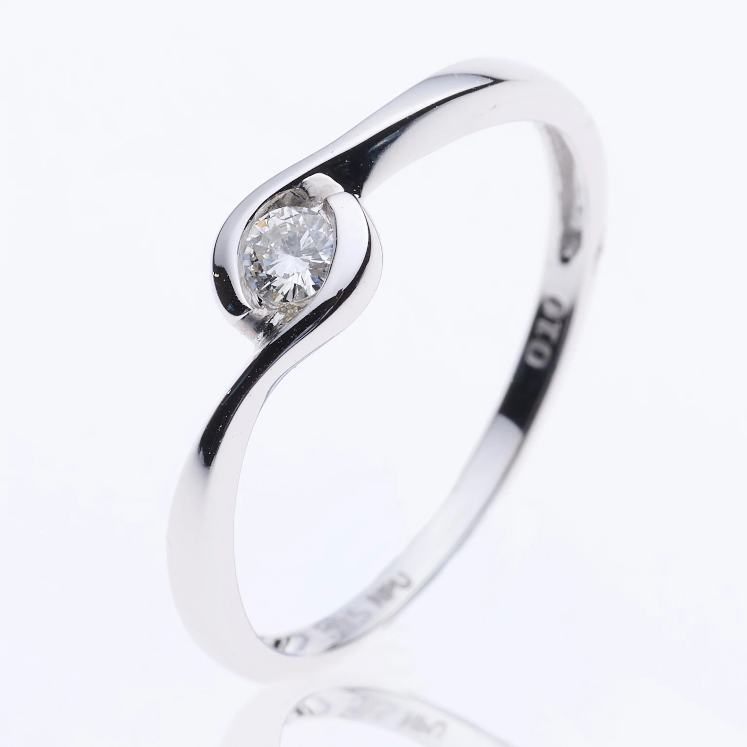 Velekey Diamond gyémánt eljegyzési gyűrű 0.1ct. - BRS5856-010W-54