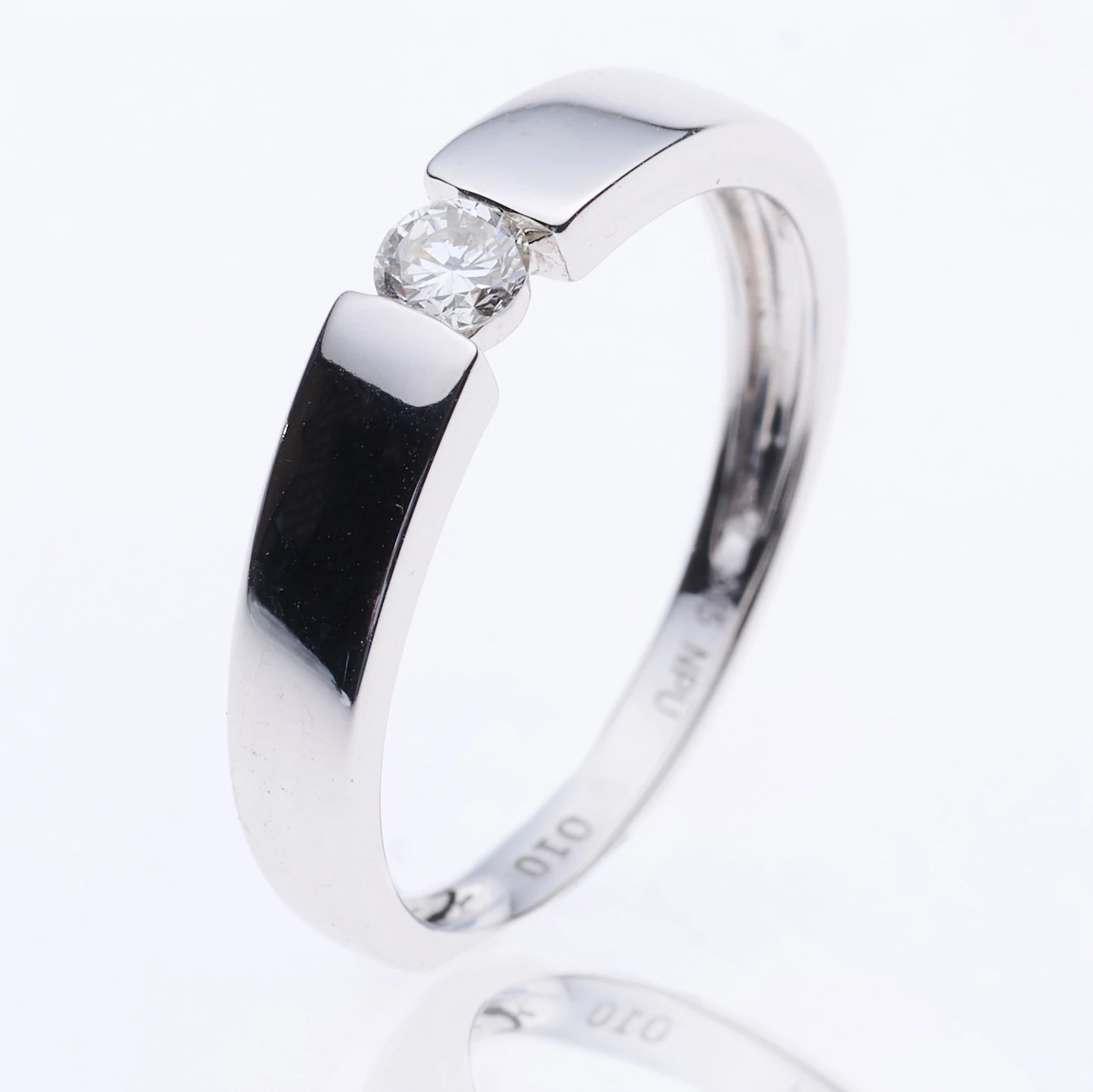 Velekey Diamond gyémánt eljegyzési gyűrű 0.1ct. - BRS5857-010W-50