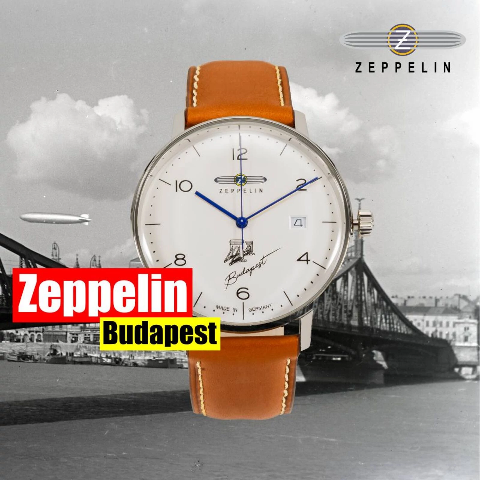 Zeppelin férfi óra + szíj - 7046-1_SET - Budapest Limitált kiadás